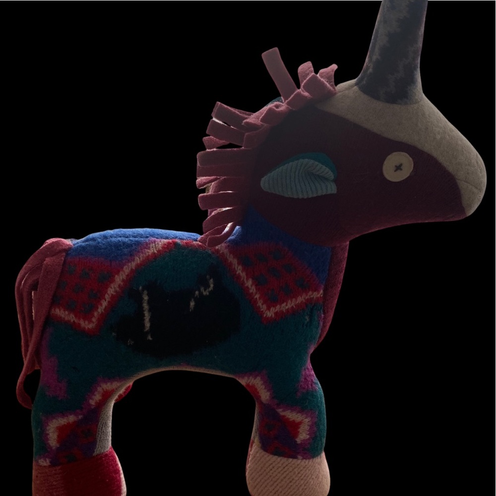Cate and Levi wool unicorn so cute and vibrant